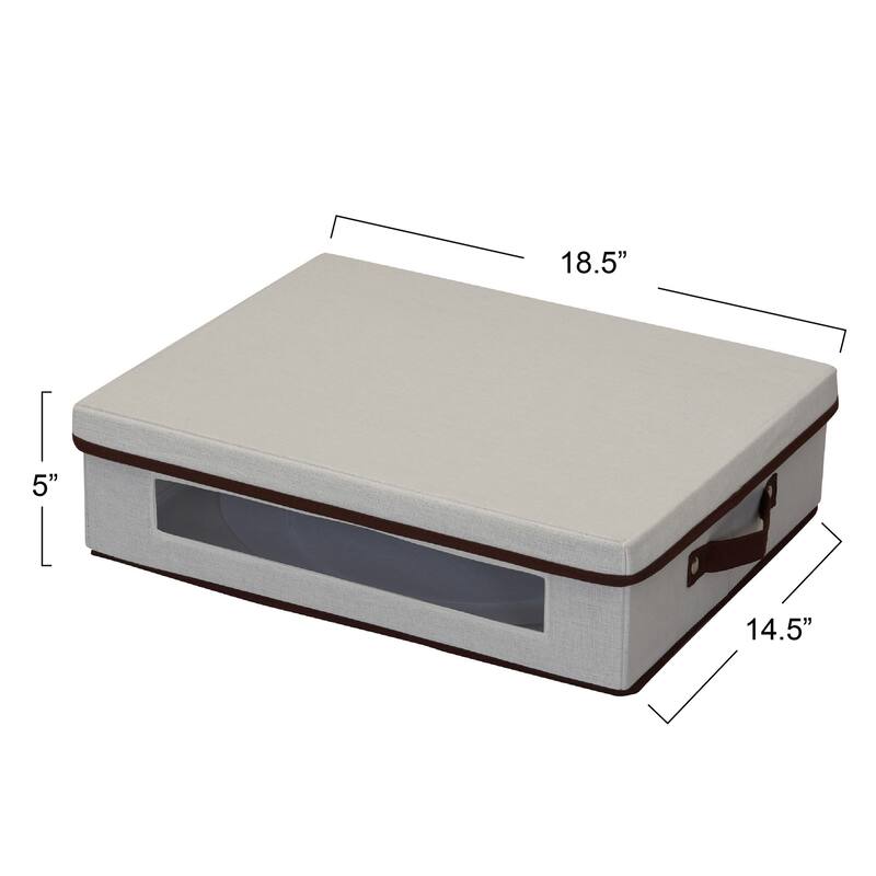 Household Essentials Platter Storage Chest - 14.5"L x 18.5"W x 5.0"H