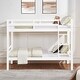 preview thumbnail 12 of 41, Twin over Twin Wooden Bunk Bed,High Guardrail,Ladder,Kids Teens,Dorm