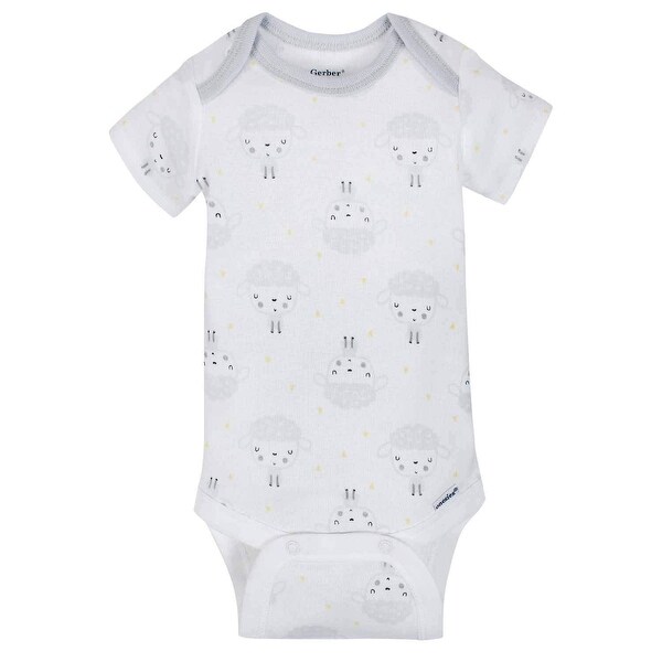 Gerber 5 Pack Newborn Neutral Unisex Onesies Sheep Size Newborn