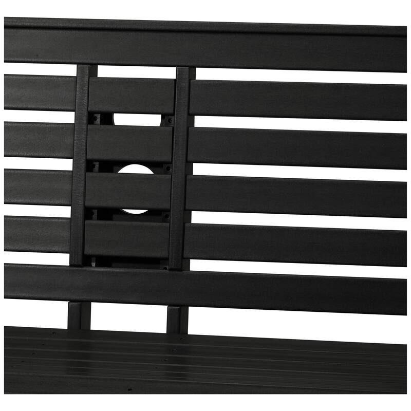 Nashville Poly 54 Inch Porch Swing with Folding Cup Holder