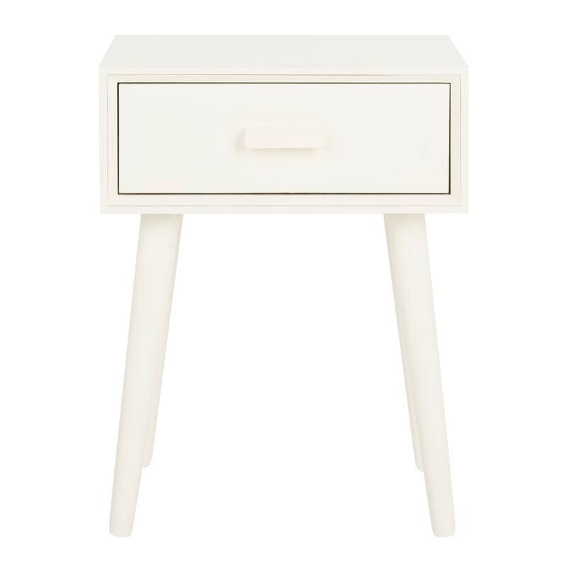 SAFAVIEH Fraida 1-Drawer Side Table - 15.8" x 11.8" x 20.8" - 16Wx12Dx21H - Vintage White