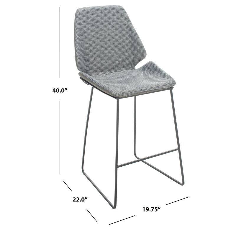 SAFAVIEH Kristlaug Modern 26-inch Counter Stool - 19.8" W x 22" L x 40" H - 20Wx22Dx40H