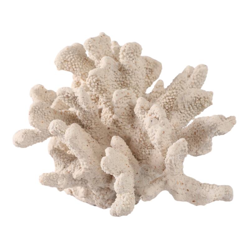 Polyresin Sculpture Coral Reef Textured Modern Accent - 8" Ivory - 15.25" x 9.75" x 8"