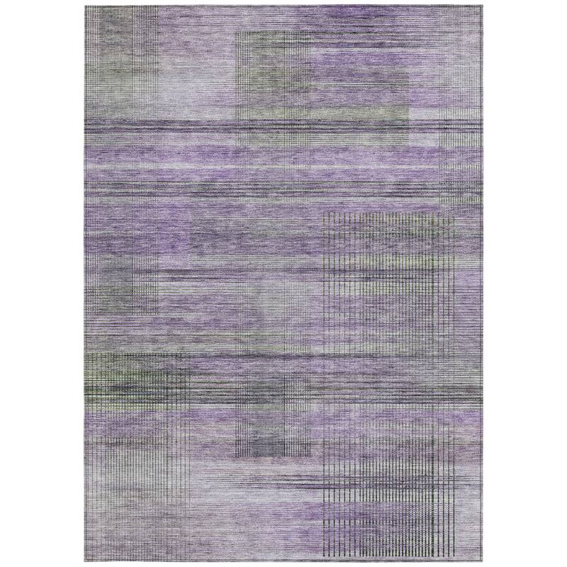 HomeRoots Striped Transitional Rectangle Outdoor Rug