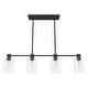 preview thumbnail 3 of 11, Hunter Lochemeade 4-Light Linear Chandelier - Dining Room, Kitchen Island - Modern Farmhouse, Transitional, Industrial