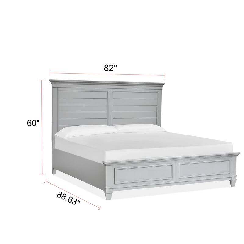 Magnussen Home Charleston Harbor Gray Panel Bed