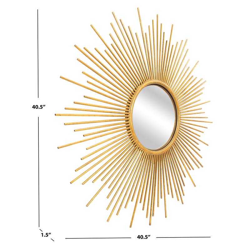 SAFAVIEH Kalie 41-inch Gold Sunburst Round Mirror - 40.5" W x 1.5" L x 40.5" H - 41Wx2Dx41H