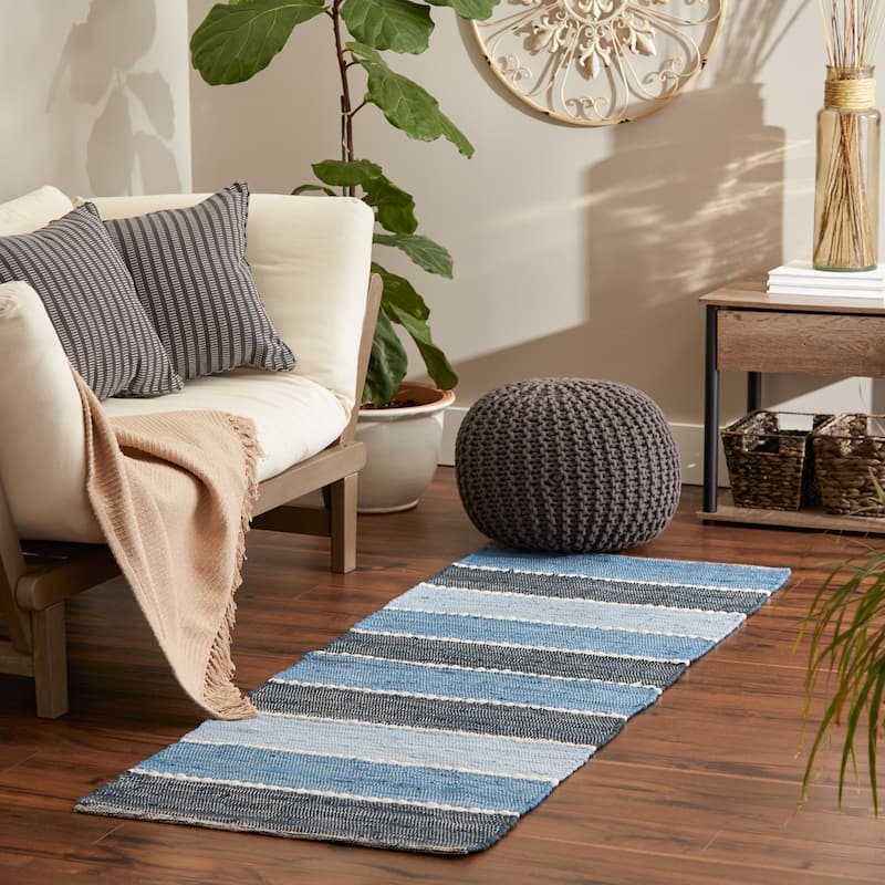 Hand-Loomed Paper Chindi Rug