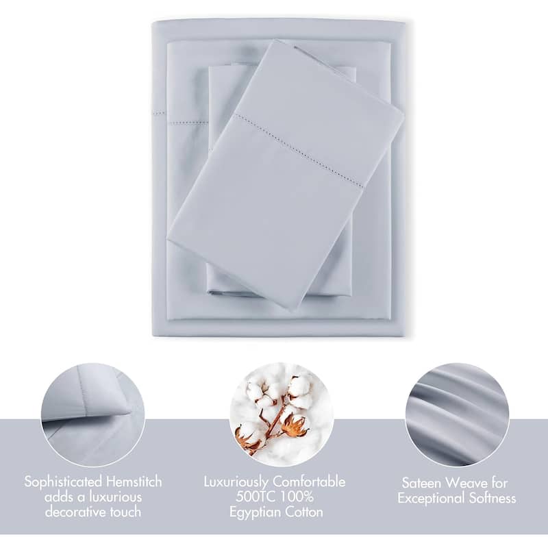 Madison Park 500 Thread Count Egyptian Cotton Deep Pocket Sheet Set