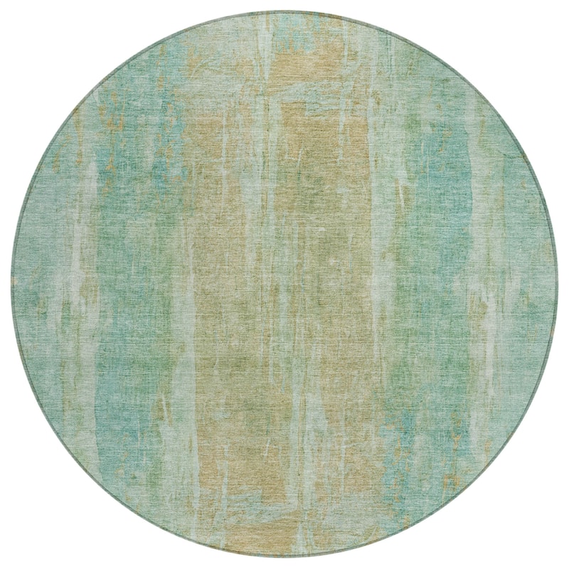 Machine Washable Indoor/ Outdoor Vintage Ombre Chantille Rug