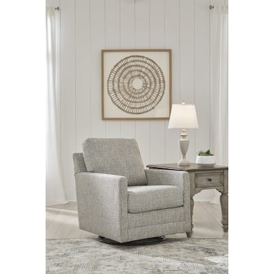 Signature Design by Ashley Bralynn Gray Swivel Glider Accent Chair - 30"W x 37"D x 37"H