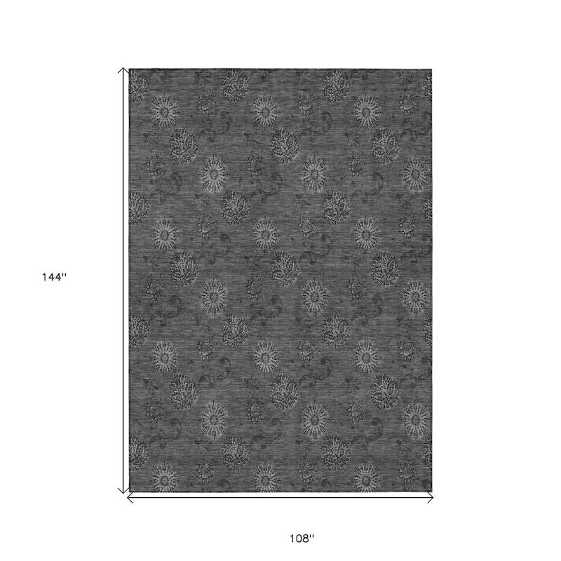 HomeRoots Floral Transitional Rectangle Outdoor Rug