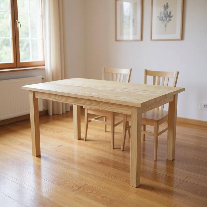 HomeRoots 48" Natural Solid Wood Dining Table - 48.00 in. x 30.00 in. x 27.00 in. - 48.00 in. x 30.00 in.  x 27.00 in.