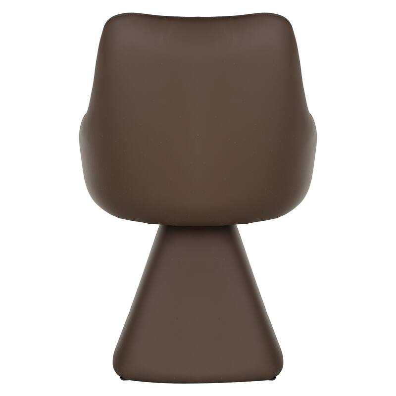 Contemporary Faux Leather Dining/Accent Chair with Swivel