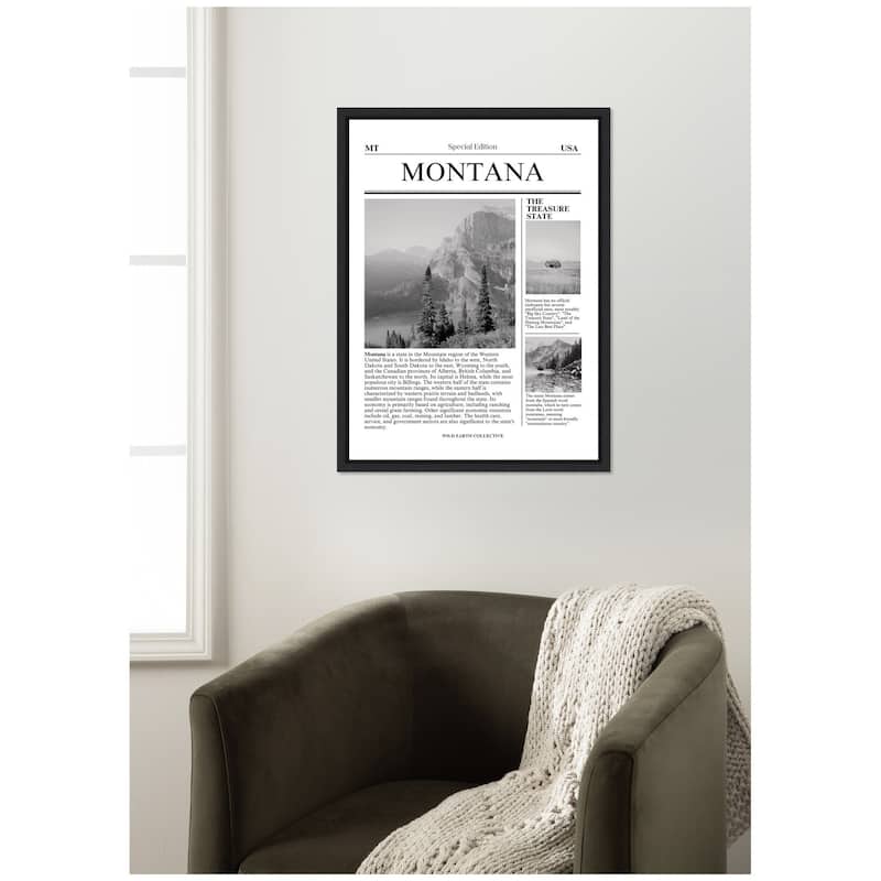 Kate and Laurel Montana Article by Megan Ryan Framed Canvas Wall Art Print