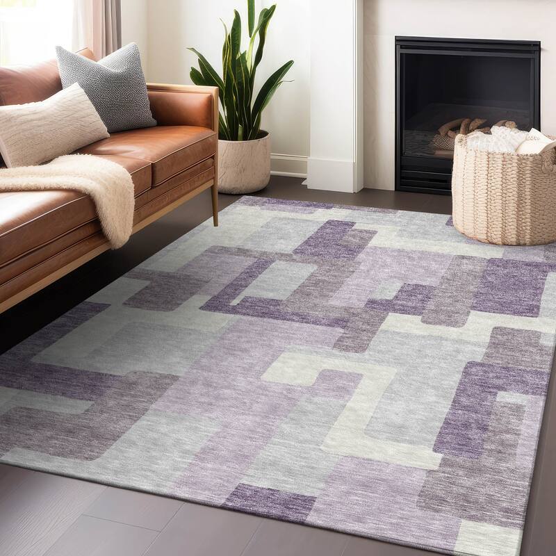 Premium Washable Super Soft Modern Geo Mayfield Rug