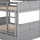 preview thumbnail 7 of 48, Elegant Full Over Full Bunk Bed, Twin Size Trundle with Removable Casters, Split into Two Separate Beds, Space-saving, Gray