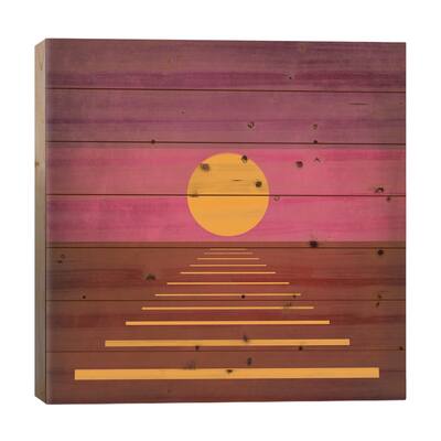 Minimal Landscape XIV Print On Wood by Marco Gonzalez - Multi-Color