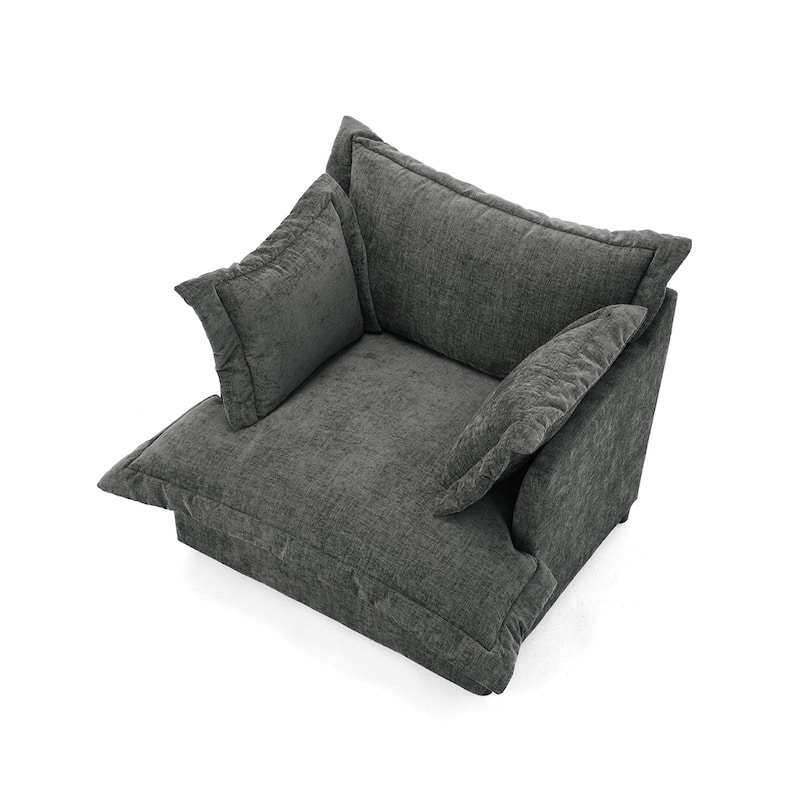 Double Layer Cushion Comfy Cloud Modular Sectional Sofa Couch Ottoman