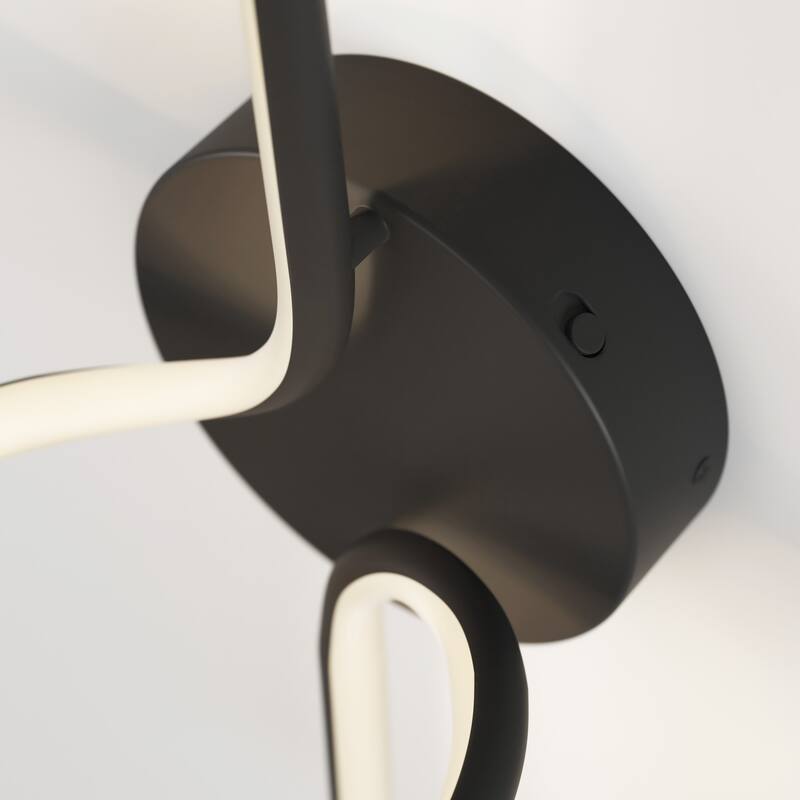 Artika Swirl LED Wall Sconce & Outdoor Light, Black