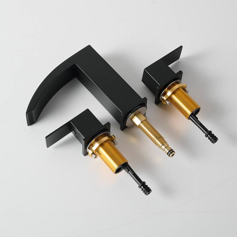Modern Double Handle Three-Hole Bath Faucet
