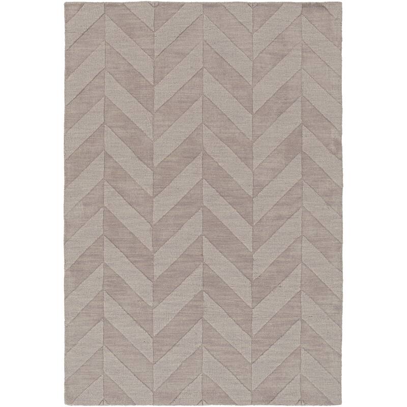 Livabliss Alpine Hand-woven Tone-on-tone Zig-Zag Wool Area Rug