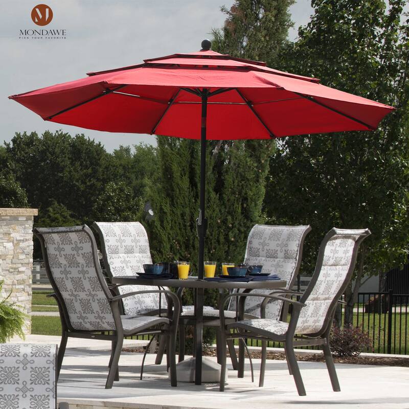 10ft Patio Market Umbrella with Double Airvent