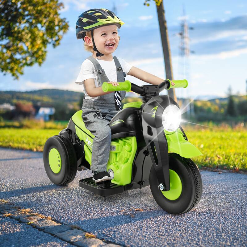 6V Kids Electric Ride on Motorcycle with Bubble Maker and Music - 32"x 14" x 17"