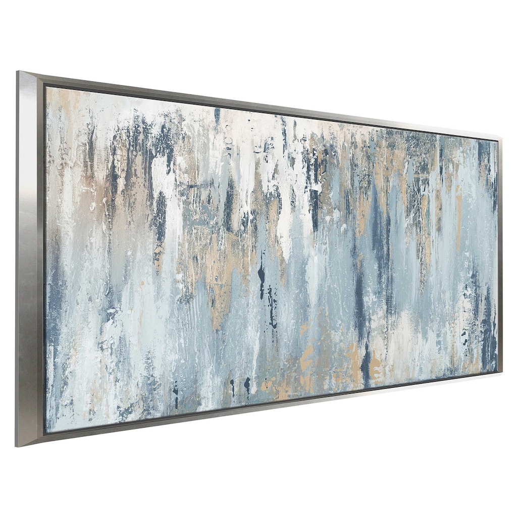 Blue Illusion' Print on Wrapped Canvas in Floater Frame