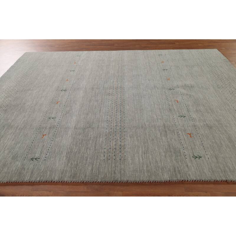 Tribal Gabbeh Indian Area Rug Handmade Wool Carpet - 7'10"x 9'8"