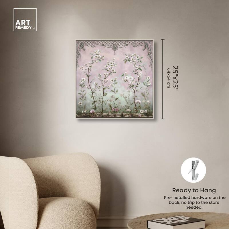 Floral Frieze in Fade Canvas by Art Remedy