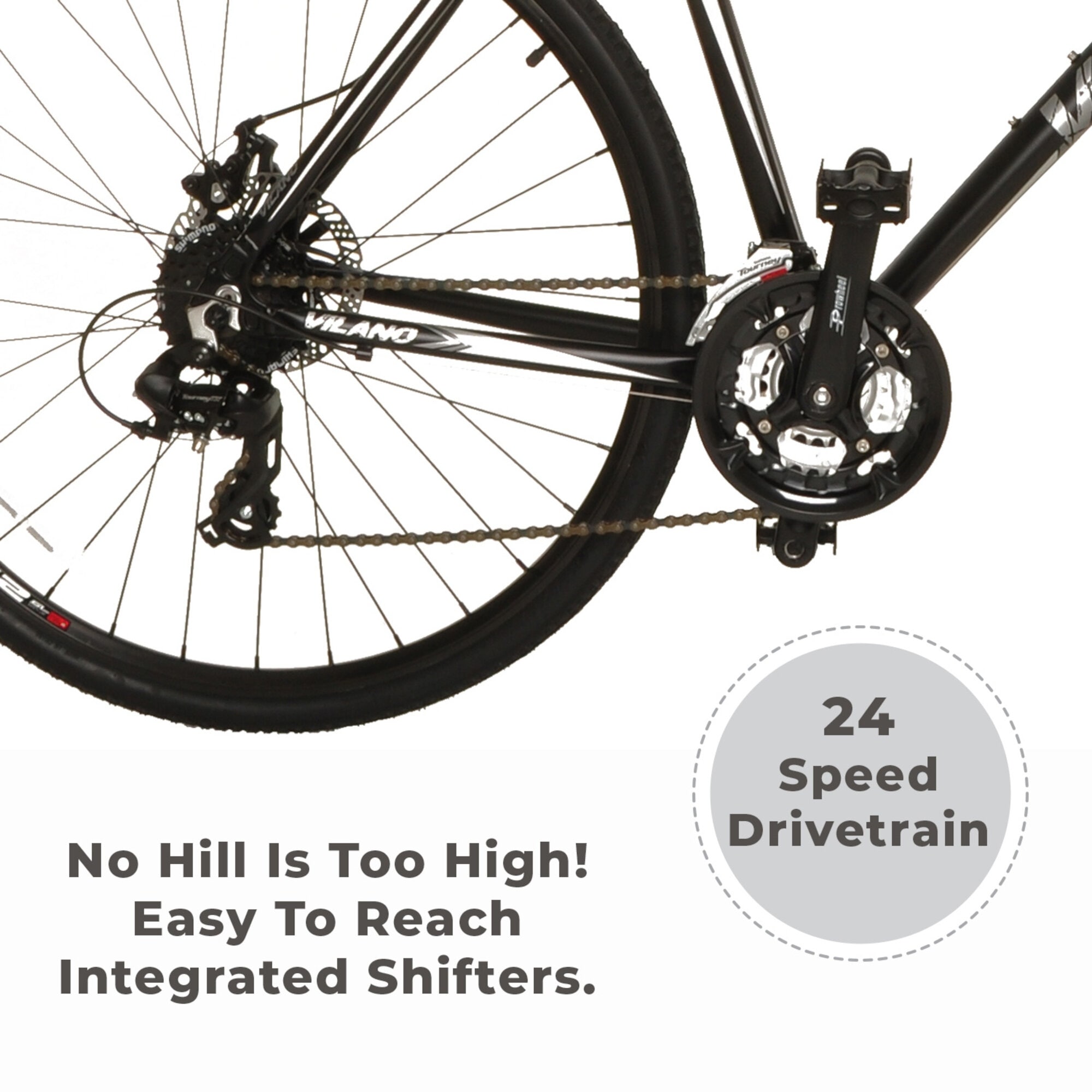 Vilano diverse 2.0 performance hybrid bike clearance 24 speed shimano road bike 700c