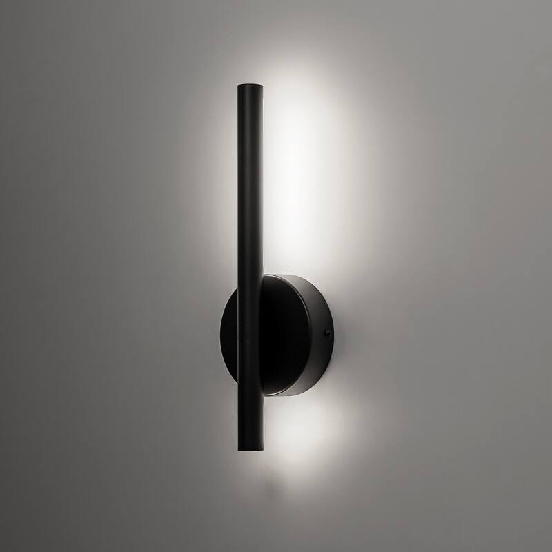 Modern Black Linear Integrated LED 3000K Warm Light Bathroom Vanity Light Wall Sconce