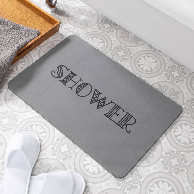 FloorPops Shower Stone Non Slip Bath Mat