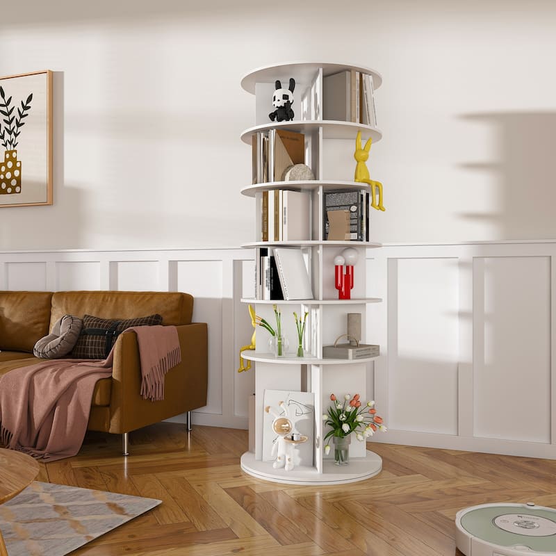 Rotating Shoe Rack Tower, 6-Tier Spinning Shoe Rack, Free Standing 360° Revolving Shoe Organizer, High Bottom Design