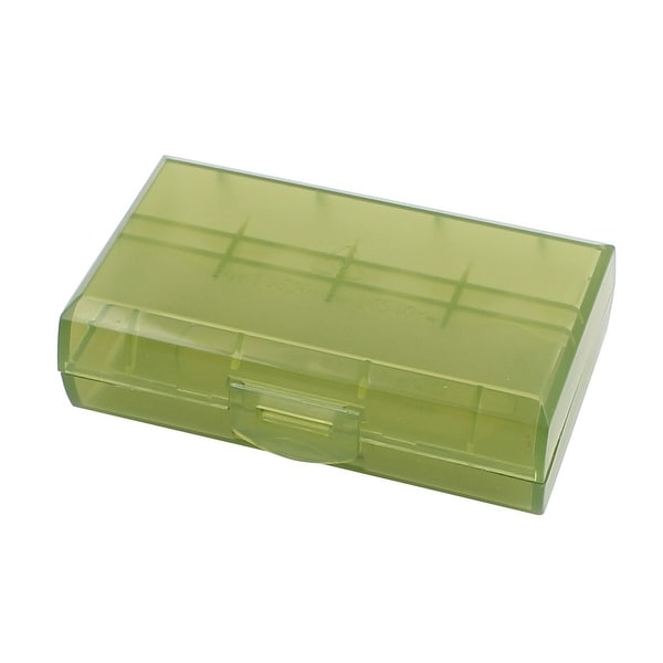 72mmx44mmx22mm Hard Plastic Battery Storage Case Holder Organizer Green