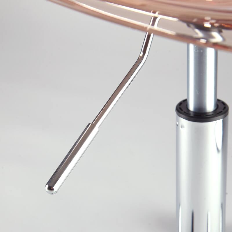 Urban Lifestyle Armless Acrylic Rolling Adjustable Office Chair