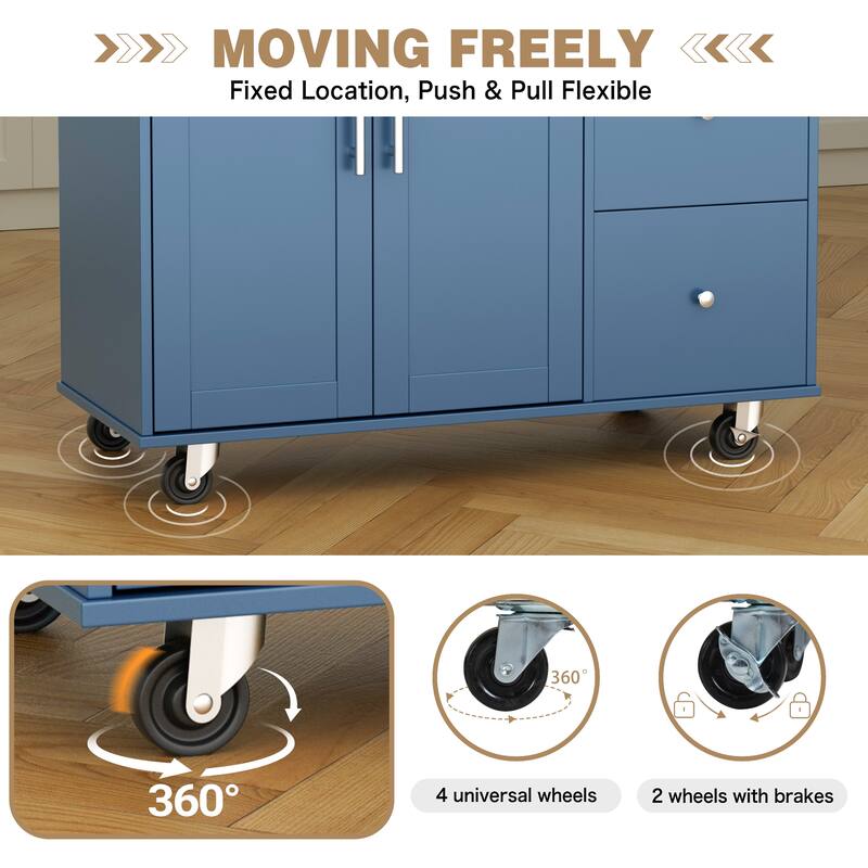 Futzca Storage Kitchen Island Cart