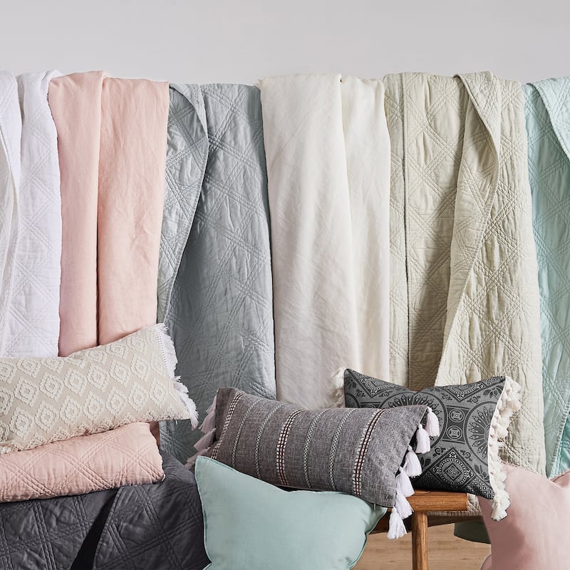 Washed Linen Natural Full/Queen Quilt - Levtex Home