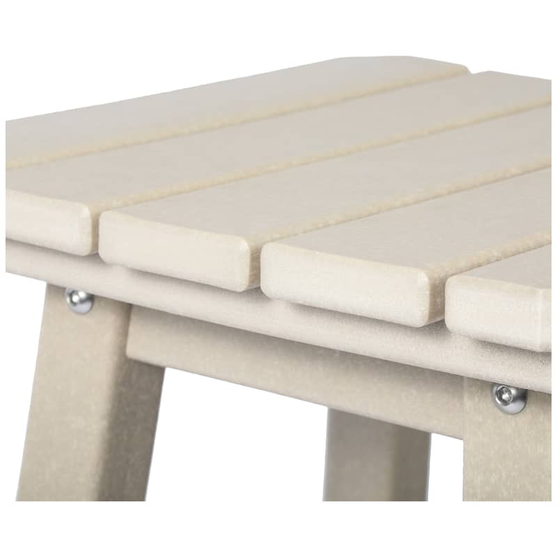 Polytrends Laguna Hdpe All Weather Outdoor Patio 29" Square Bar Stool (Set Of 2)