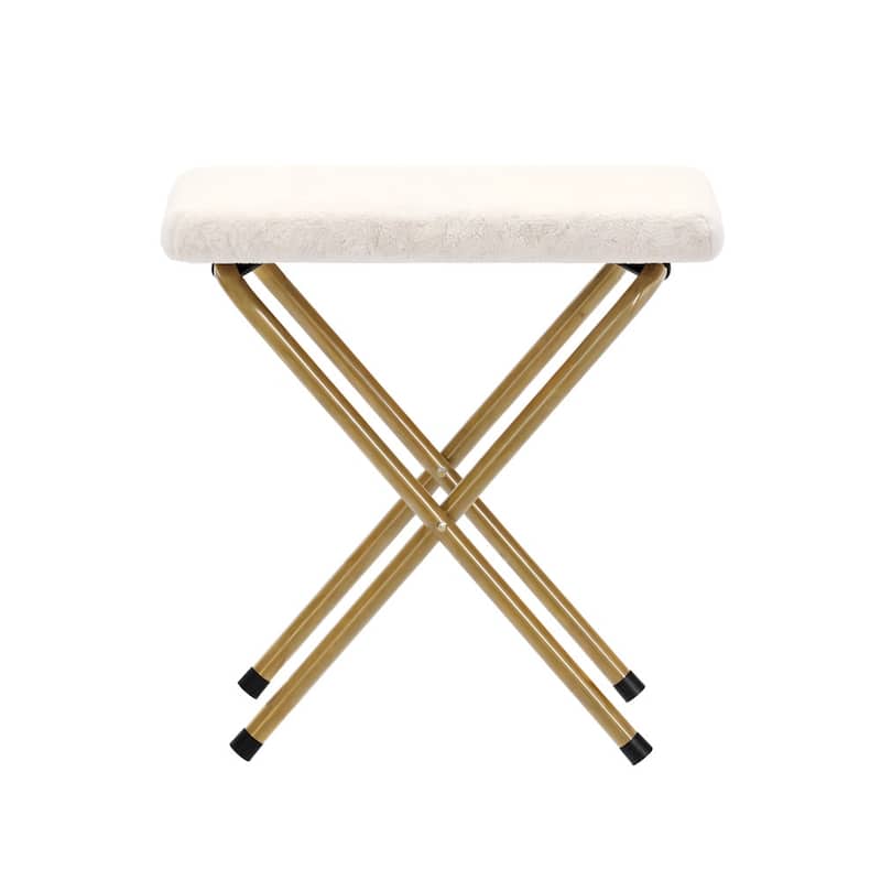 Oversized Folding Upholstered Saucer Chair with Ottoman