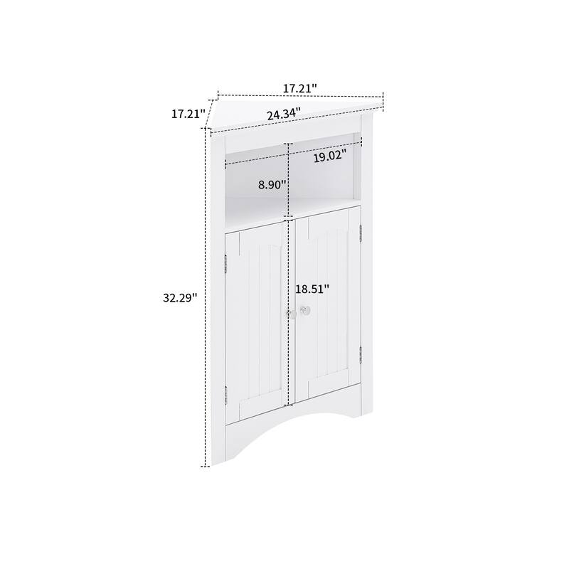 Classic Stylish Wooden Corner Storage Cabinet, For Indoor Use