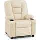 preview thumbnail 31 of 71, MCombo Big Kids Recliner Chair for Toddler Boys and Girls Faux Leather - 28.3"(L)x26.4"(W)x34.2"(H) Cream White