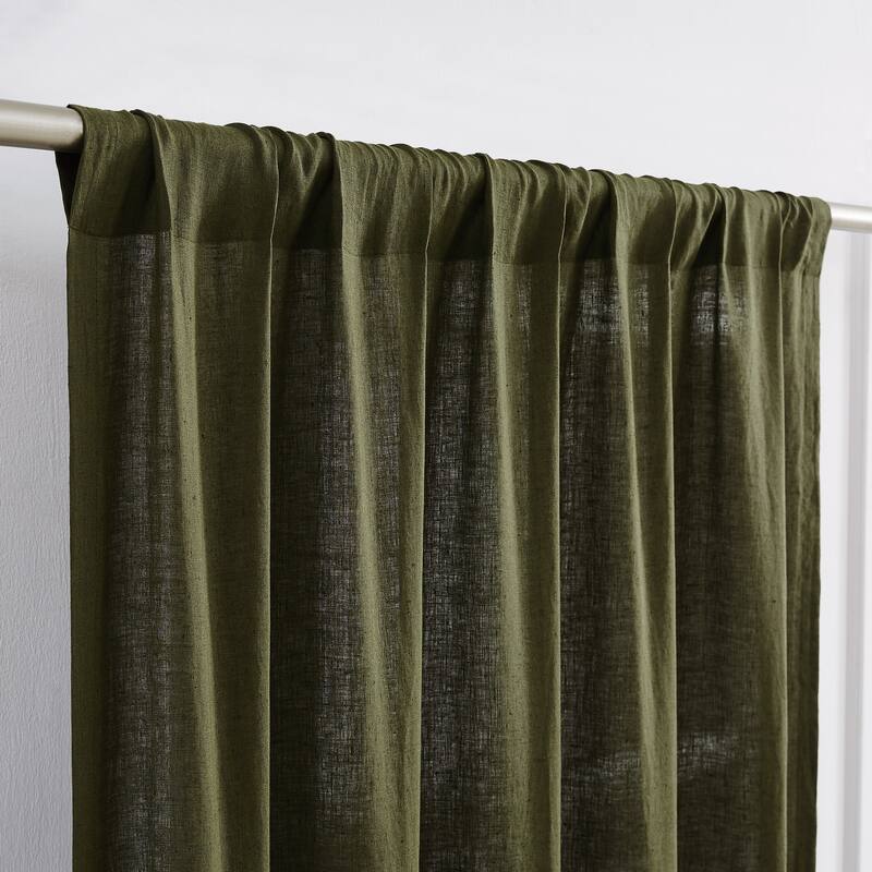 Brooklyn Loom Flax Linen Window Curtain Pair