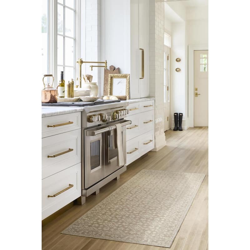 Nabela Noor Home x Livabliss Aram Traditional Area Rug - 2'6" x 7'3" - Tan