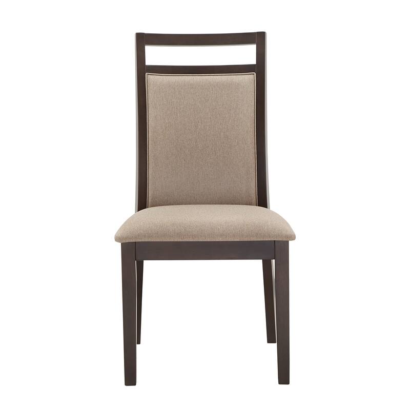 Priya Espresso and Grey Linen Dining Chair (Set of 2) by iNSPIRE Q Modern