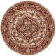 preview thumbnail 2 of 27, SAFAVIEH Handmade Classic Fae Traditional Oriental Wool Rug 6' Round - Light Gold/Red - Round