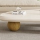 preview thumbnail 17 of 31, 51" Modern Wood Coffee Table with 3 ball legs