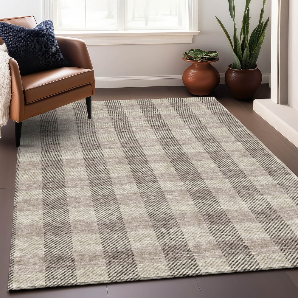Premium Washable Super Soft Plaid Mayfield Rug