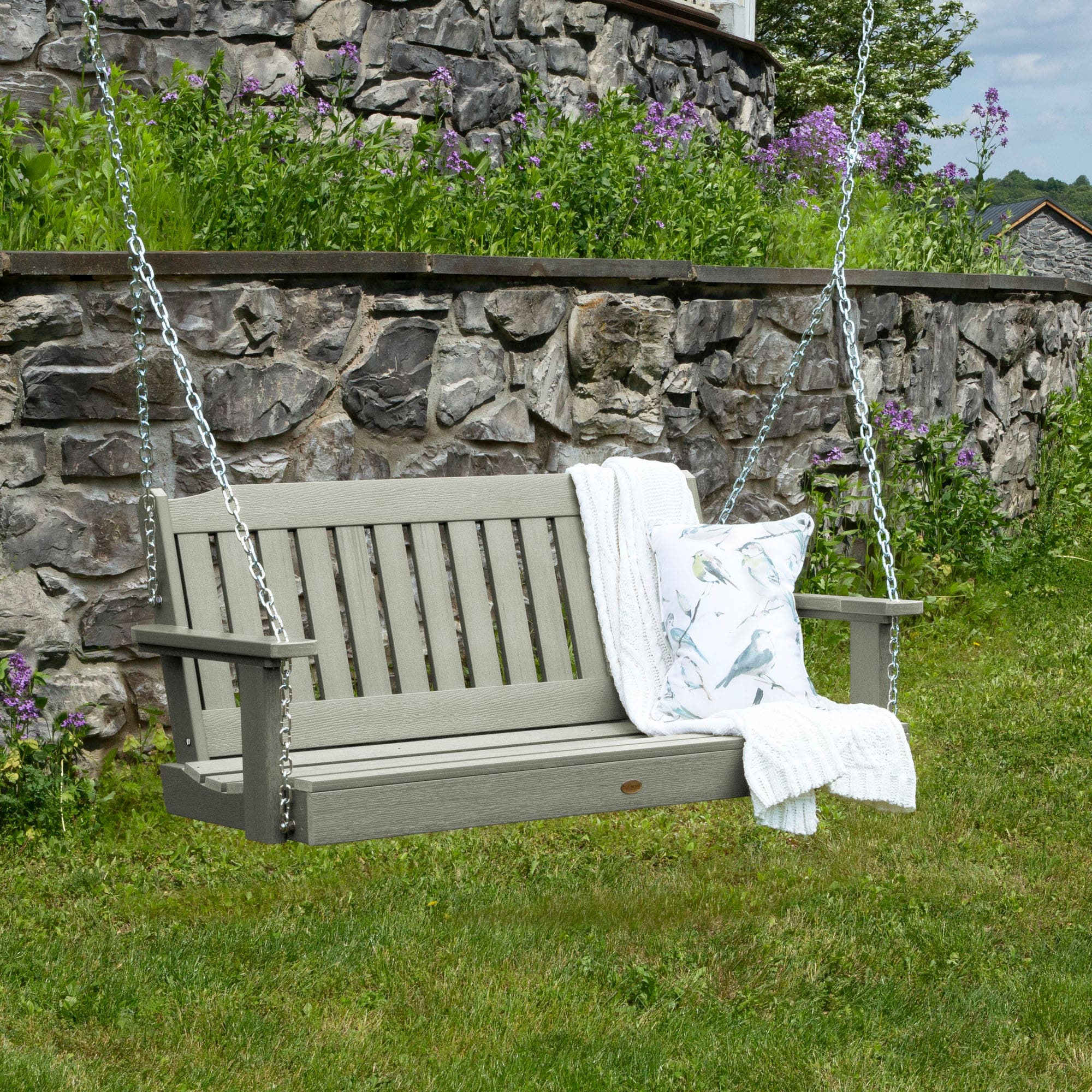Highwood Lehigh 4 Foot Eco friendly Synthetic Wood Porch Swing On Sale Bed Bath Beyond 10077662
